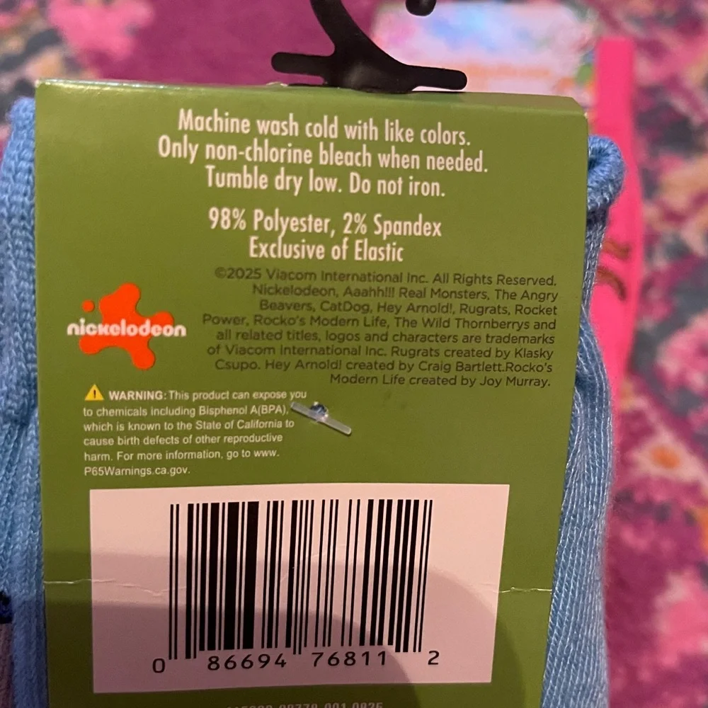 Nickelodeon Rugrats Character Socks